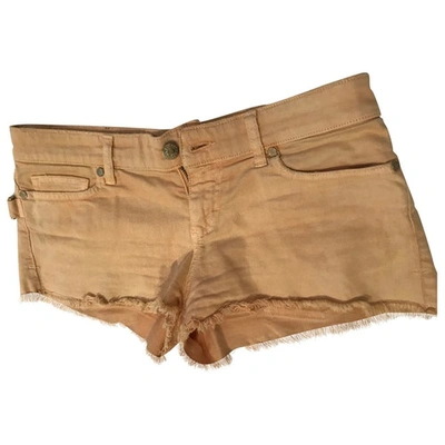 Pre-owned Zadig & Voltaire Orange Denim - Jeans Shorts