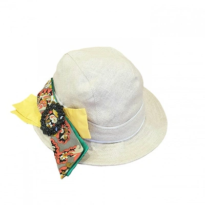 Pre-owned Dolce & Gabbana Beige Linen Hat