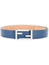 Fendi Ff Logo Belt - Blue