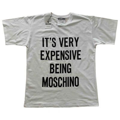Pre-owned Moschino White Cotton T-shirt