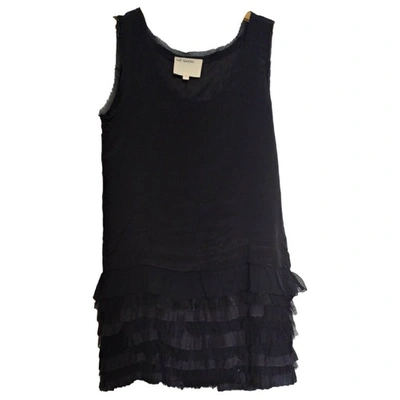 Pre-owned Gat Rimon Silk Mini Dress In Black