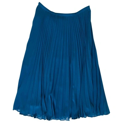 Pre-owned Halston Heritage Mid-length Skirt In Blue