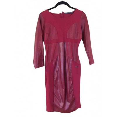 Pre-owned Guess Mid-length Dress In Burgundy