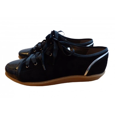 Pre-owned Gerard Darel Leather Trainers In Black