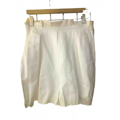 Pre-owned Lanvin Ecru Cotton Shorts