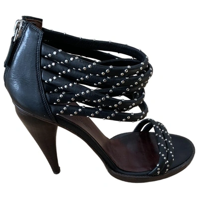 Pre-owned Michel Vivien Leather Sandals In Black