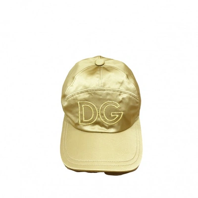 Pre-owned Dolce & Gabbana Gold Cloth Hat