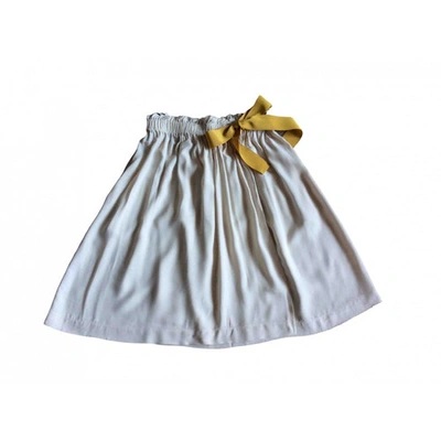 Pre-owned Jucca Mid-length Skirt In Ecru