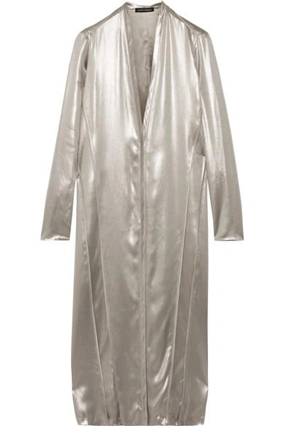 Narciso Rodriguez Metallic Silk-satin Dress