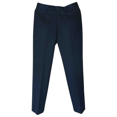 Pre-owned Sandro Wool Trousers In Black