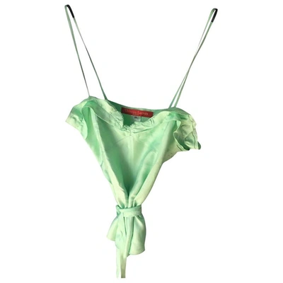 Pre-owned Christian Lacroix Silk Camisole In Green