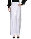 120% Lino Casual Pants In White