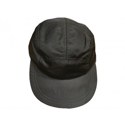 Pre-owned Prada Cloth Cap In Black