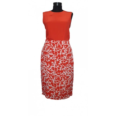 Pre-owned By Malene Birger Silk Mid-length Dress In Red