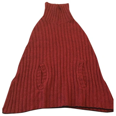 Pre-owned Claudie Pierlot Wool Coat In Red