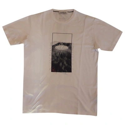 Pre-owned Stone Island White Cotton T-shirt