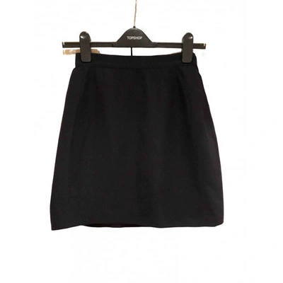 Pre-owned Valentino Silk Mini Skirt In Beige