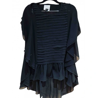 Pre-owned Edward Achour Black Polyester Top