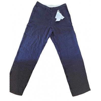 Pre-owned American Vintage Straight Pants In Blue