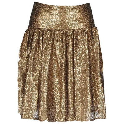 Pre-owned Michael Kors Mid-length Skirt In Gold