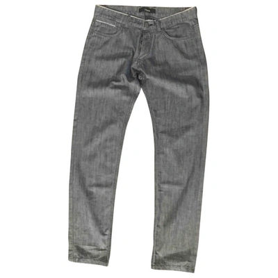 Pre-owned Z Zegna Straight Jeans In Grey