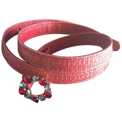 Pre-owned Dolce & Gabbana Cloth Belt In Red