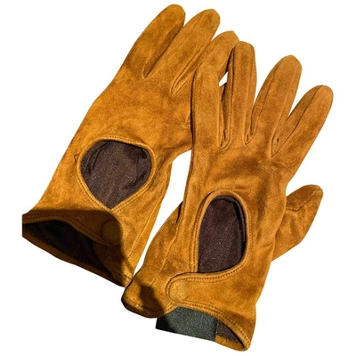 Pre-owned Sergio Rossi Gloves In Brown
