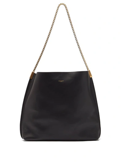 Saint Laurent Suzanne Medium Chain-strap Leather Shoulder Bag In Black