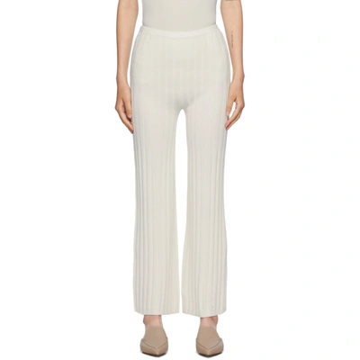 Totême Toteme Off-white Cour Lounge Pants In 160 Ivory