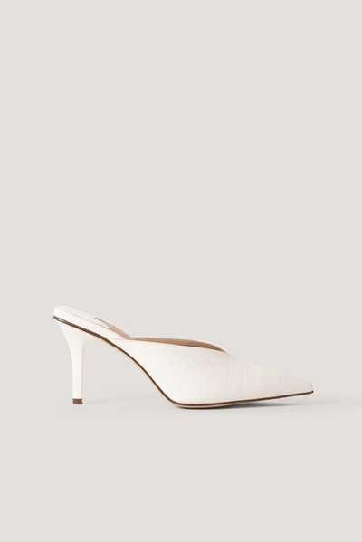 Na-kd Pointy Squared Back Mules - White