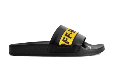 Pre-owned Off-white  Industrial Slides Black Fw20