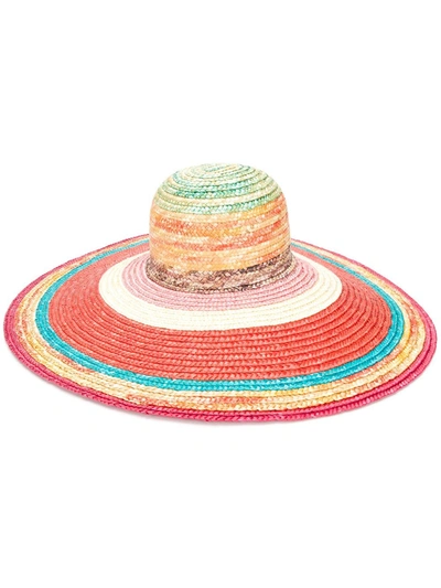 Missoni Multicolor Straw Wide Brim Hat