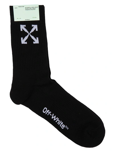 Off-white Arrow Mid Sport Socks In Black