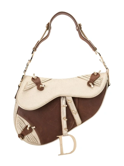 Pre-owned Dior Trotter Saddle Bag In Brown