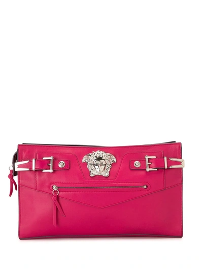 Pre-owned Versace 1990s Medusa Clutch In Pink