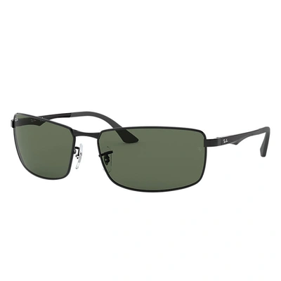 Ray Ban Rb3498 Sunglasses Black Frame Green Lenses 64-17