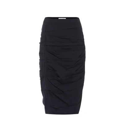 Max Mara Calcina Wool-blend Skirt In Black