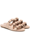 Alaïa Women's Bombe Suede Slides In Galet