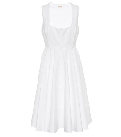 Alaïa Textured Cotton Dress In White