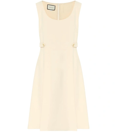 Gucci Silk And Wool Cady Minidress In White