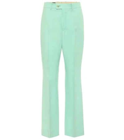 Gucci High-rise Flared Cady Pants In Green