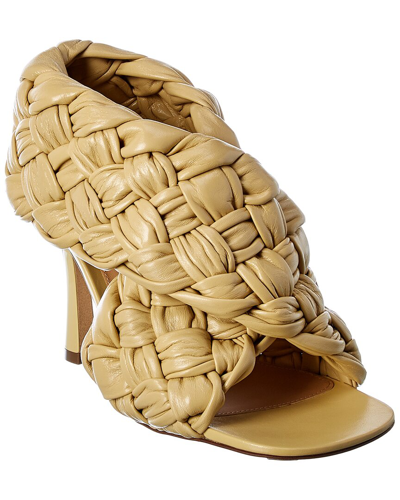 Bottega Veneta Intrecciato Slingback Sandal In Beige