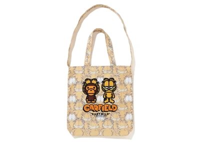 Pre-owned Bape X Garfield Tote Bag Orange | ModeSens