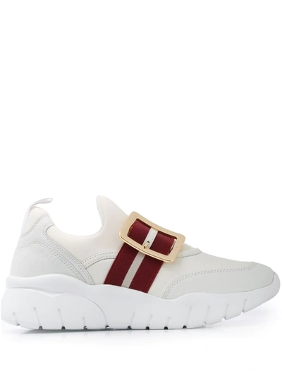 Bally 30mm Leather Slip-on Sneakers In White