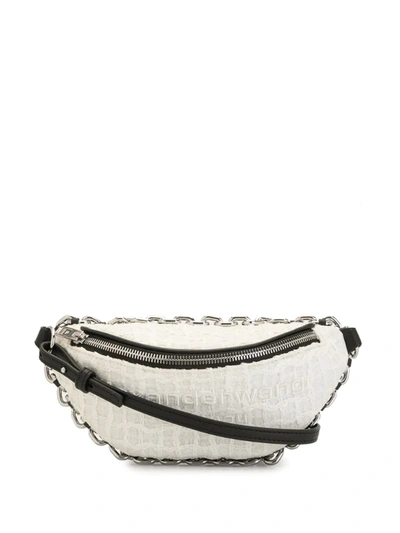 Alexander Wang Attica Soft Hybrid Tweed Fanny Pack In White