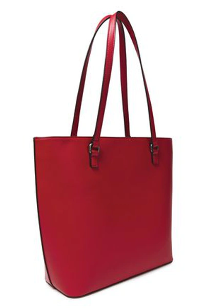 Love Moschino Chain-embellished Faux Leather Tote In Red