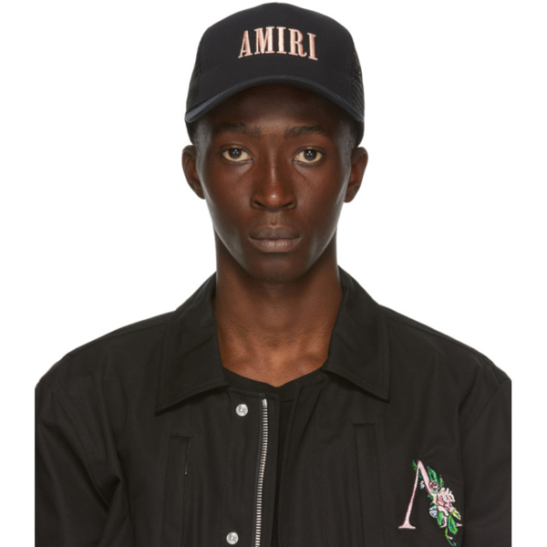 Amiri Logo-embroidered Cotton-canvas Trucker Cap In Black | ModeSens