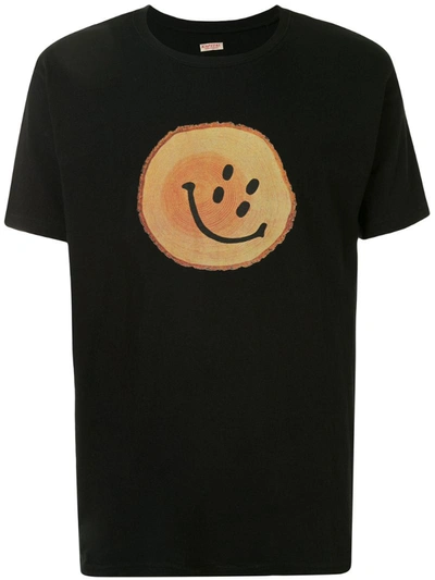 Kapital Trunk Rain Smile Cotton T-shirt In Black