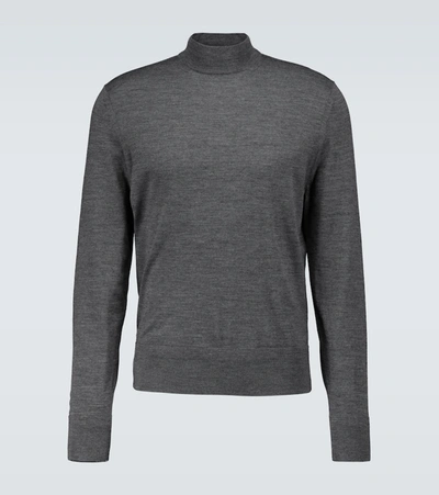 Tom Ford Men's Wool Turtleneck Sweater In Grey