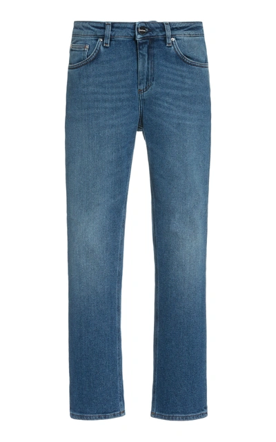 Totême Straight Rigid Mid-rise Jeans In Medium Wash